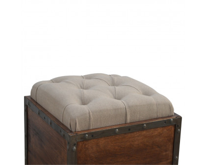 Artisan - Padded Storage Footstool in Iron