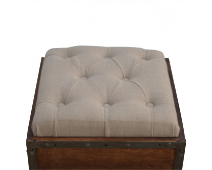 Artisan - Padded Storage Footstool in Iron