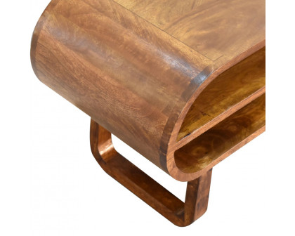 Artisan London Media Unit - Chestnut, U-Rounded