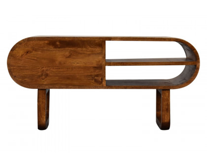 Artisan London Media Unit - Chestnut, U-Rounded