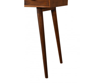 Artisan - Solid Wood Writing Desk with Open Slot in Chestnut