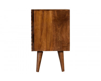 Artisan Lille Bedside with 2 Drawers - Chestnut