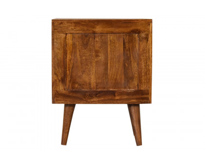 Artisan Lille Bedside with 2 Drawers - Chestnut