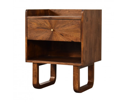 Artisan - U-Sunrise Open Nightstand in Chestnut