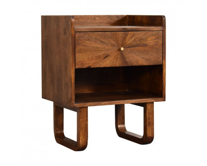 Artisan - U-Sunrise Open Nightstand in Chestnut