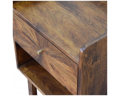 Artisan - U-Sunrise Open Nightstand in Chestnut