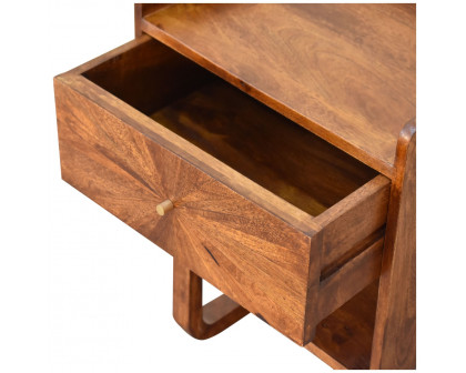 Artisan - U-Sunrise Open Nightstand in Chestnut