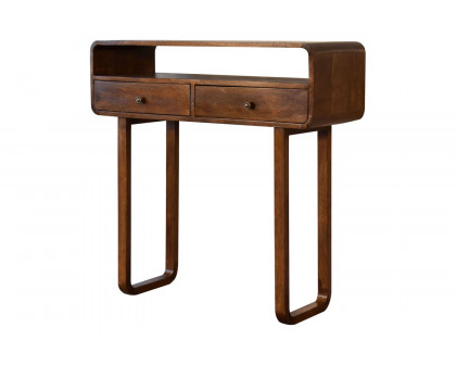 Artisan - U-Curved Console Table in Chestnut