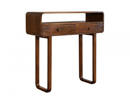 Artisan - U-Curved Console Table in Chestnut