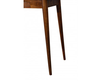 Artisan - Nordic Style Writing Desk with 2 Drawers in Chestnut