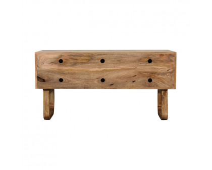 Artisan - U-Pineapple Bench in Oak-Ish