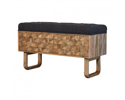 Artisan U-Pineapple Bench - Gray, Tweed