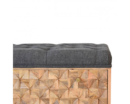 Artisan U-Pineapple Bench - Gray, Tweed