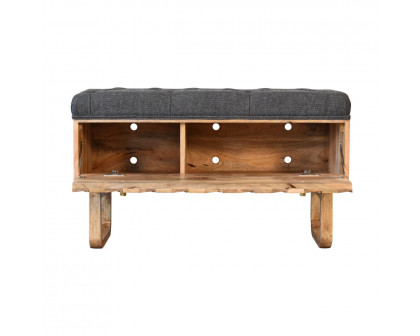 Artisan U-Pineapple Bench - Gray, Tweed