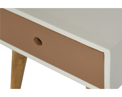 Artisan - Mocha & White Painted Bedside