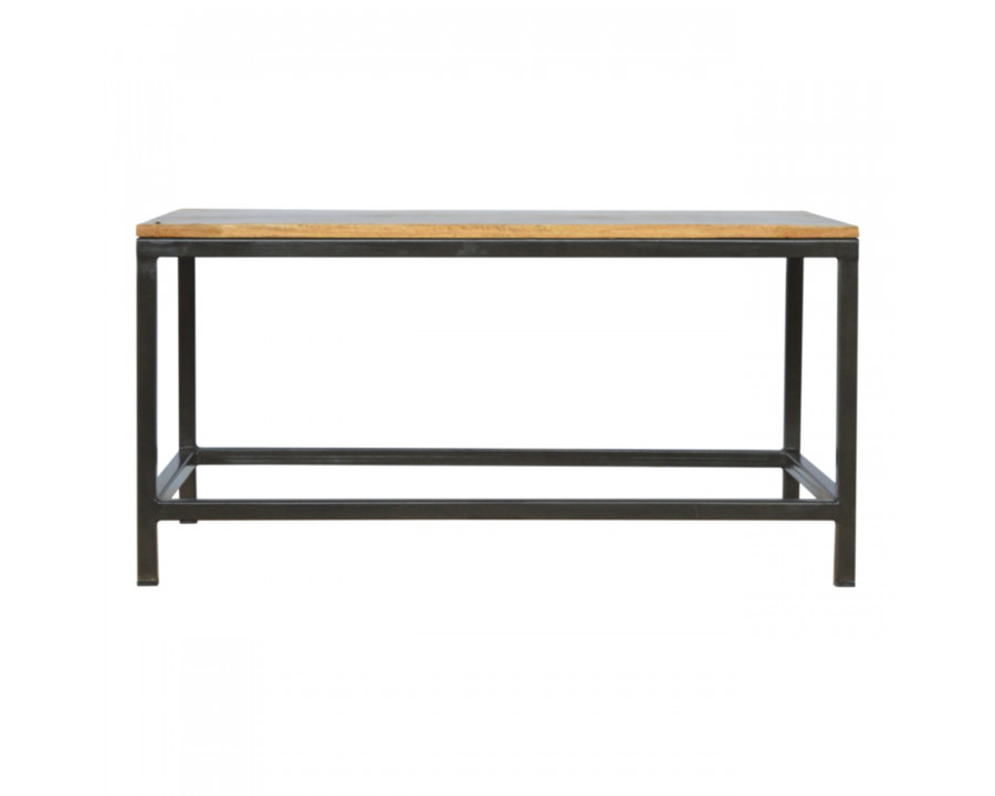 Artisan - Rectangular Coffee Table with Iron Base