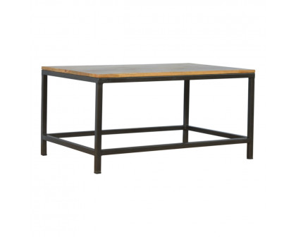 Artisan - Rectangular Coffee Table with Iron Base