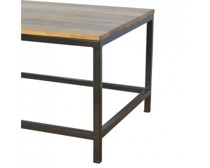 Artisan - Rectangular Coffee Table with Iron Base