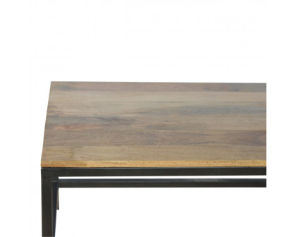 Artisan - Rectangular Coffee Table with Iron Base