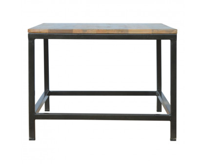 Artisan - Rectangular Coffee Table with Iron Base