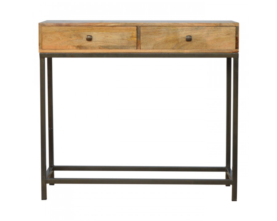 Artisan - Console Table with 2 Drawers in Iron