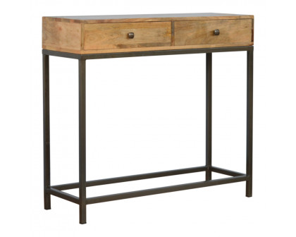 Artisan - Console Table with 2 Drawers in Iron