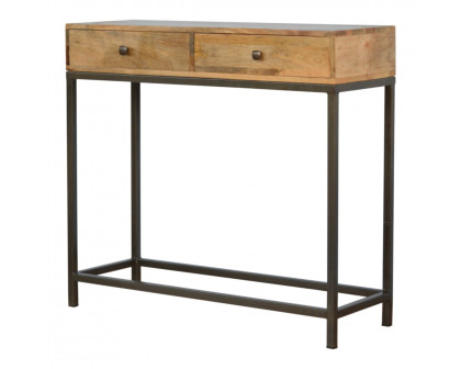 Artisan - Console Table with 2 Drawers in Iron