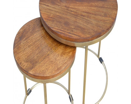 Artisan - Nesting Stool Set of 2 in Gold