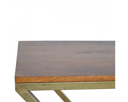 Artisan - Z-Shaped Side Table in Gold