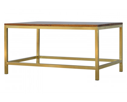 Artisan Panels Coffee Table w/o Drawers - Gold