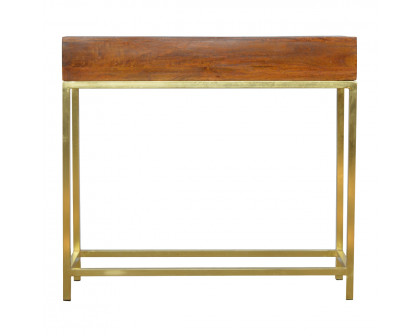 Artisan - Industrial 2 Drawer Console Table with Iron Base