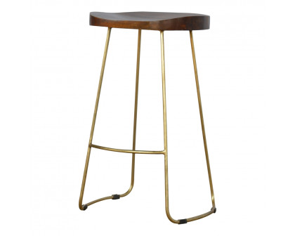 Artisan Bar Stool - Gold, Iron