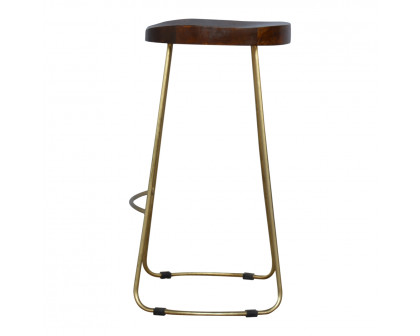 Artisan Bar Stool - Gold, Iron