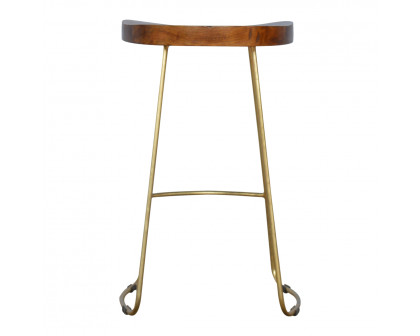 Artisan Bar Stool - Gold, Iron