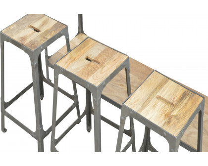 Artisan - Iron Kitchen Table with 3 Nesting Stools