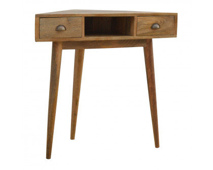 Artisan - Solid Corner Writing Desk in Wood