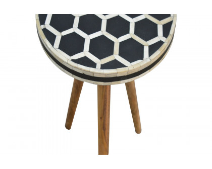 Artisan - Bone Inlay Stool in Tripod