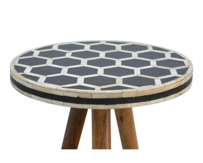 Artisan - Bone Inlay Stool in Tripod