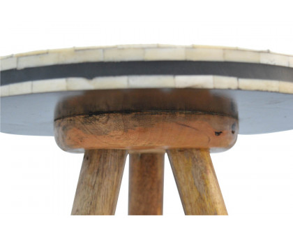 Artisan - Bone Inlay Stool in Tripod