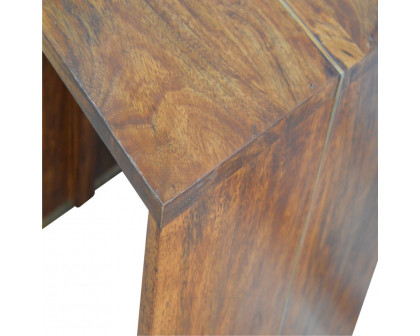 Artisan - End Table with Gold Inlay in Chestnut