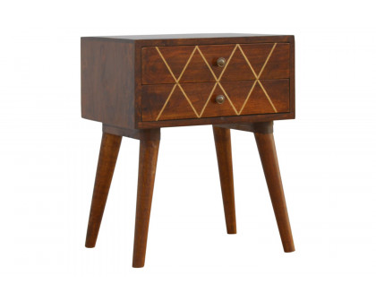 Artisan - Geometric Brass Inlay Bedside