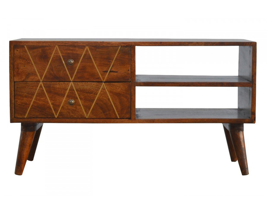 Artisan - Geometric Brass Inlay Media Unit