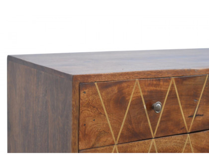 Artisan - Geometric Brass Inlay Media Unit