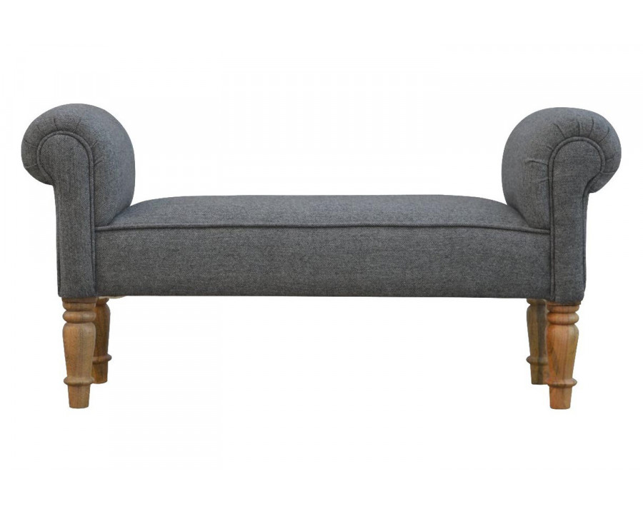 Artisan Bedroom Bench - Dark Gray, Tweed