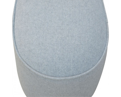 Artisan - Oval Footstool in Light Gray, Tweed