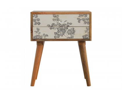 Artisan - Floral Screen Printed Bedside