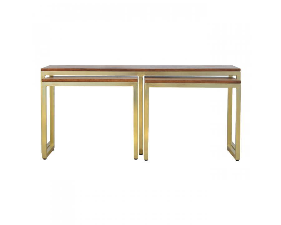 Artisan - Chunky Table Set of 3 in Gold