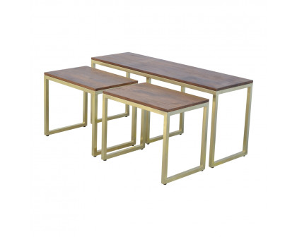 Artisan - Chunky Table Set of 3 in Gold