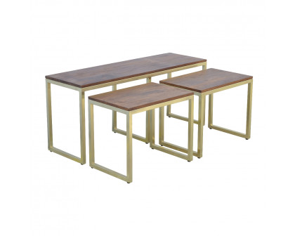 Artisan - Chunky Table Set of 3 in Gold