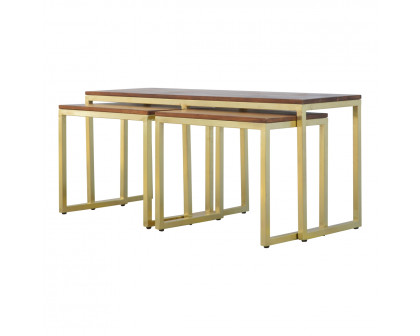 Artisan - Chunky Table Set of 3 in Gold